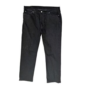 Levi's 541 Mens 42x32 Black Straight‎ Jeans Denim Trousers work preppy